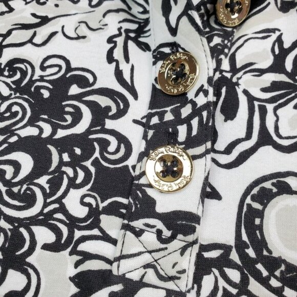 Lilly Pulitzer Womens Black Onyx With A Twist Captain Popover Dress Size XXS - Picture 8 of 10